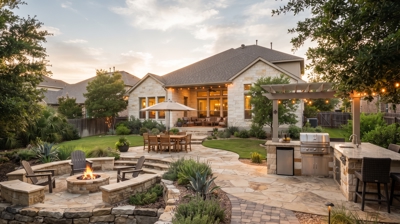 Hardscape construction by Heroes Lawn Care of Cedar Park
